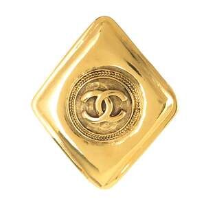 Chanel Cc Logo Brooch Gold-Tone Metal #234277C57B